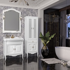 Opadiris Зеркало для ванной Лоренцо 80 белое – фотография-3